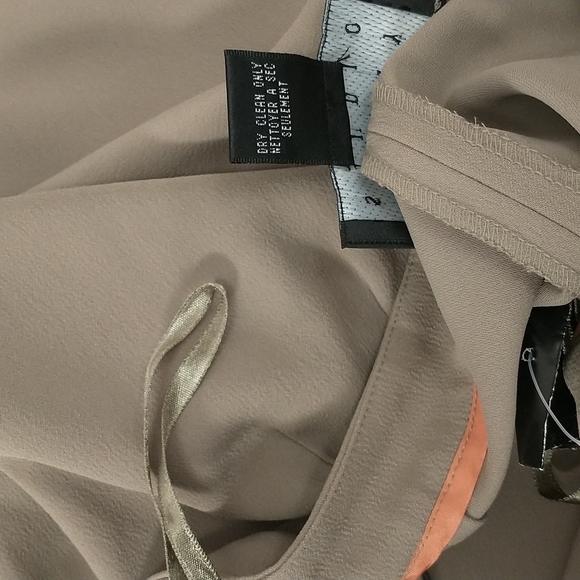 Crepe Dress Pants Finity Studio sz 14 Tan Neutral Beige NWT - Picture 8 of 9